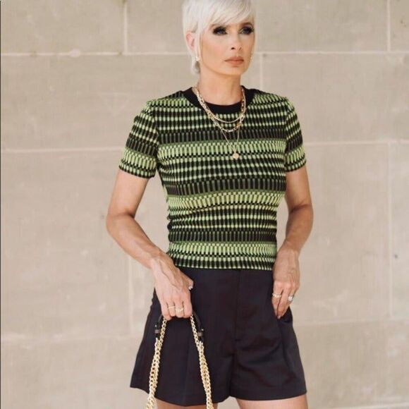 ZARA JACQUARD T-SHIRT Size M - Picture 8 of 11